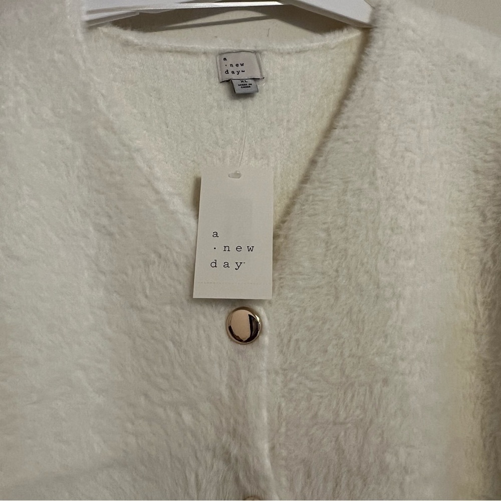 A New Day Cream Button-Up Cardigan – Size XL – New - Picture 4 of 6
